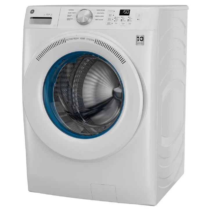 GE 28 in. 5.3 cu ft. IEC White Front Load Washer with UltraFresh Vent System