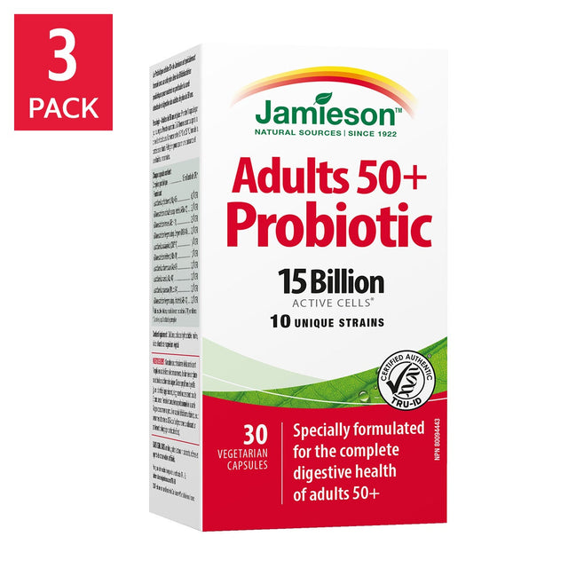 Jamieson Probiotic Complex for Adult 50+, 3 x 30 capsules G0