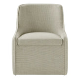 Aiden & Ivy Fabric Dining Chair with Castors