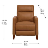 Prospera Home Matthews Top-grain Leather Zero Gravity Power Reclining Chair