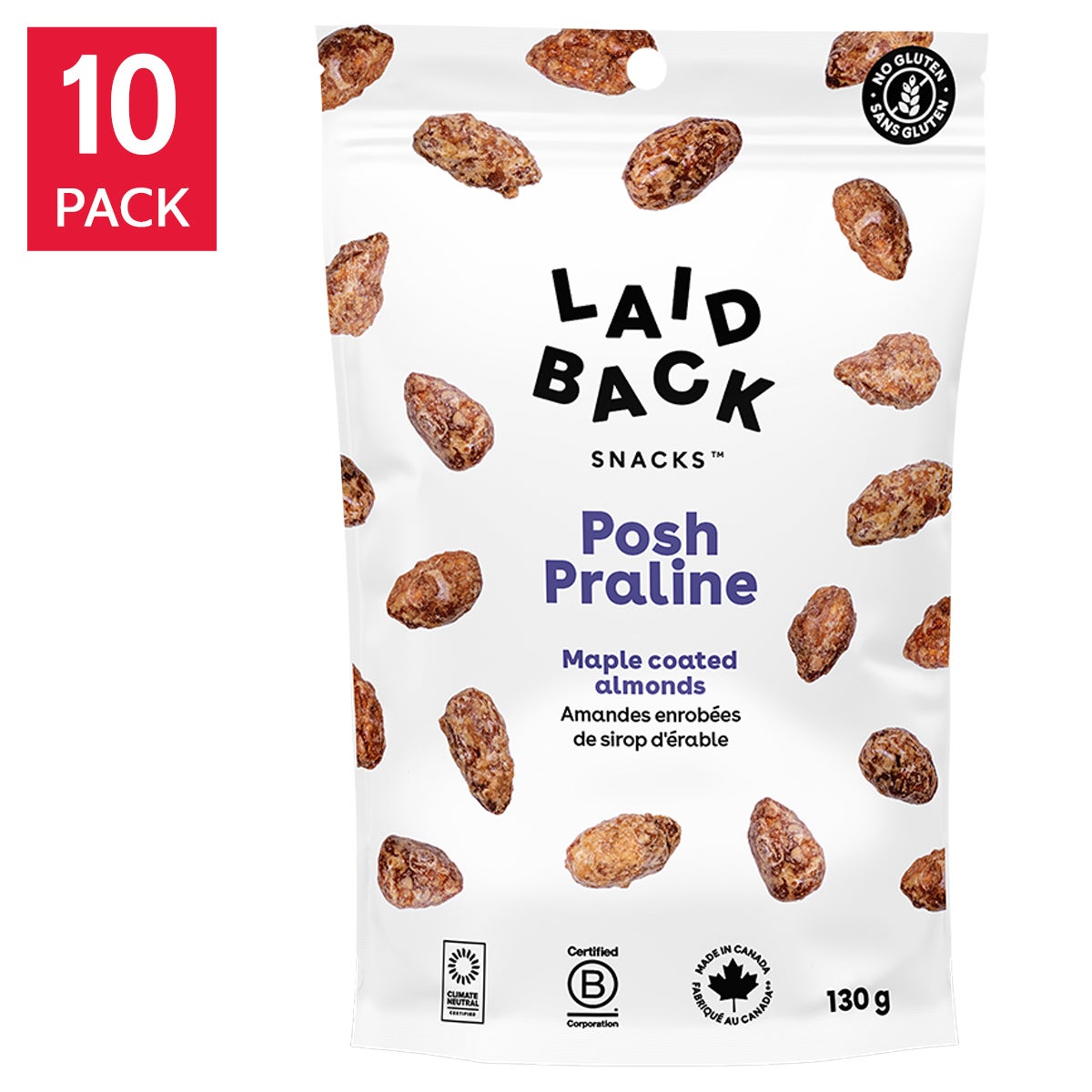 Laid Back Snacks, Snack Mix, 10 × 130 g