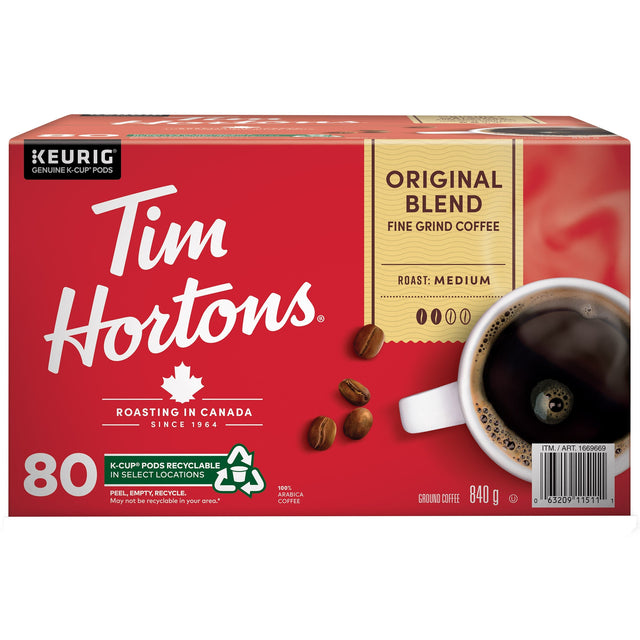 Tim Hortons Single-serve K-Cup Pods, 80-count X6