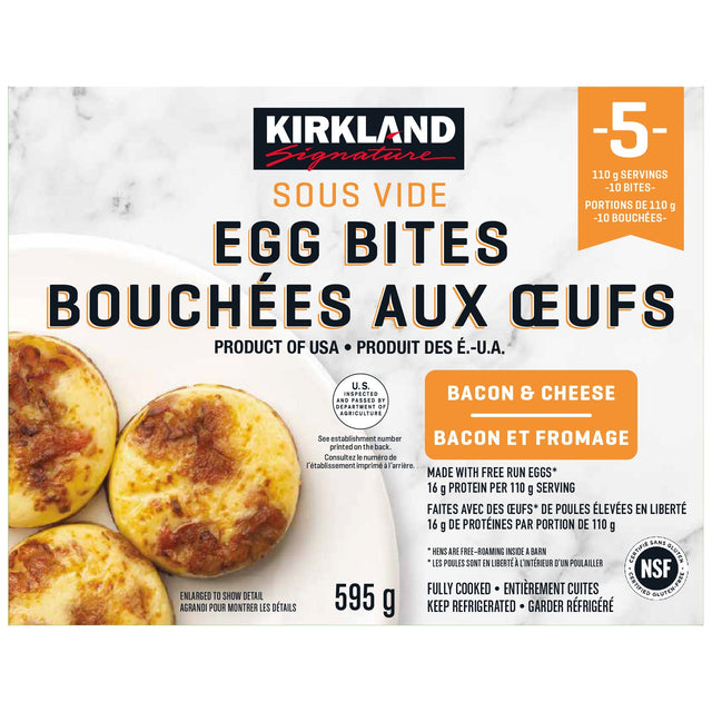 Kirkland Signature Bacon & Cheese Egg Bites, 595 g Y3