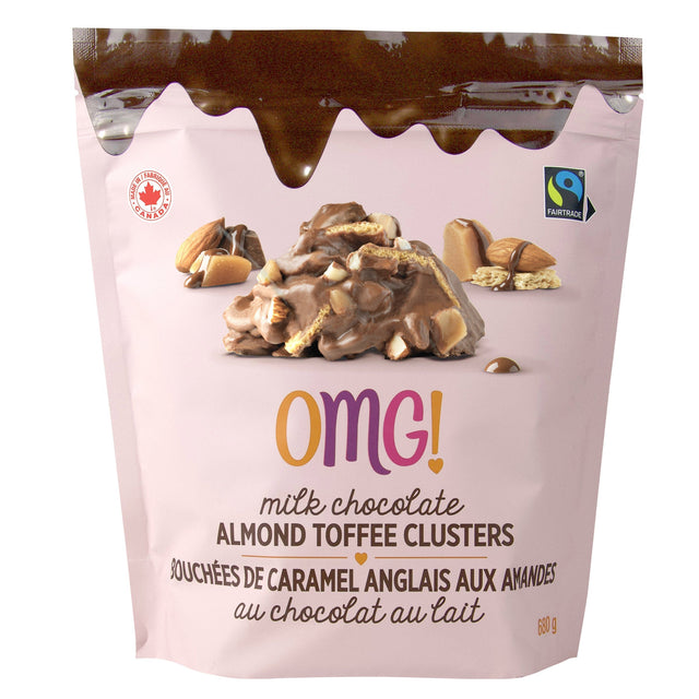 OMG! Milk Chocolate Almond & Toffee Clusters, 680 g U4