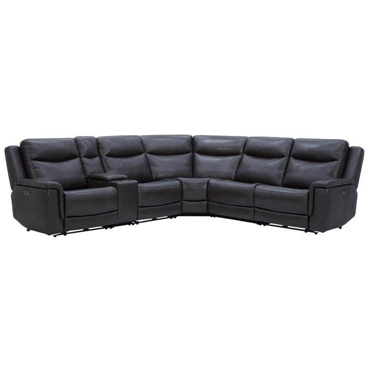 Gilman Creek 6-piece Top-grain Leather Power Sectional