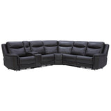 Gilman Creek 6-piece Top-grain Leather Power Sectional