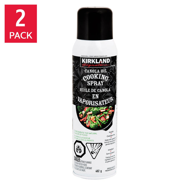 Kirkland Signature Canola Oil Cooking Spray, 2 x 482 g R3