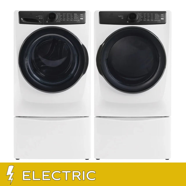 Electrolux 7 Series Laundry Bundle 5.2 cu ft. Front Load Washer and 8.0 cu ft. Electric Dryer with Storage Pedestal X1