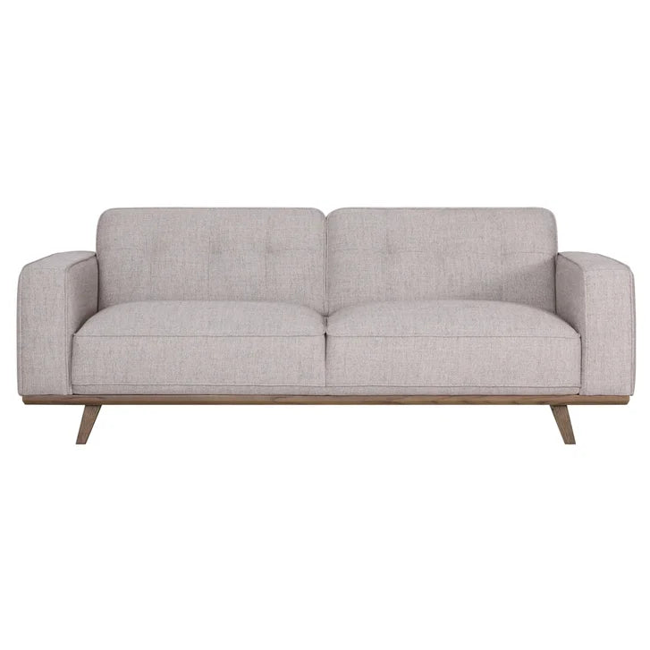 Fabric Sofa with Solid Oak Base