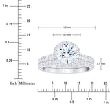 2.46 ctw Round Brilliant Cut, VVS2 Clarity, I Colour, Diamond Wedding Set