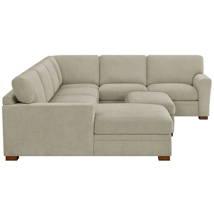 Thomasville Langdon 4-piece Fabric Sectional with Storage Ottoman
