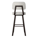 Amisco Clarkson Modern Grey and Beige Swivel Bar or Counter Stool
