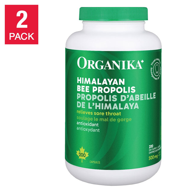Organika Bee Propolis 500 mg, 2 x 200 Capsules Z9