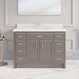Studio Bathe Calais III Vanity in Mink Grey Finish with Engineered Stone Countertop