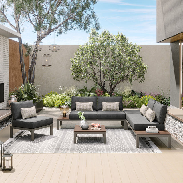 Colonial 5-piece Patio Sectional Conversation Set E1