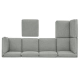 Thomasville Fallon 6-piece Modular Fabric Sectional with Ottoman
