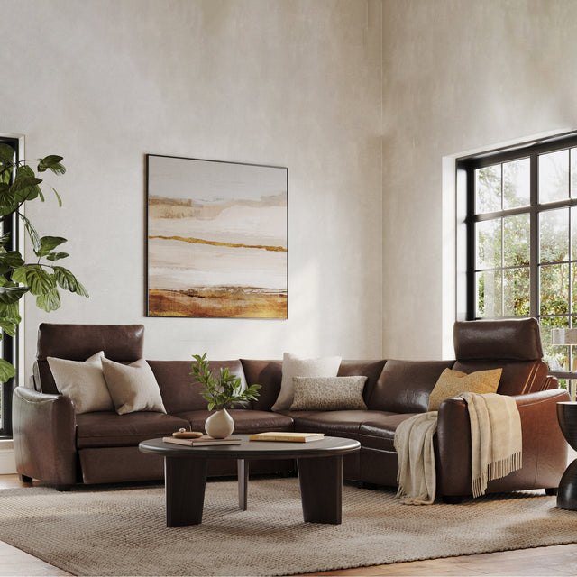 Palliser Mori 5-piece Top-grain Leather Power Reclining Sectional I5