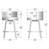 Amisco Cristina Swivel Counter Stool, Bronze Metal Frame