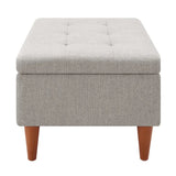 King Fabric Upholstered Storage Ottoman