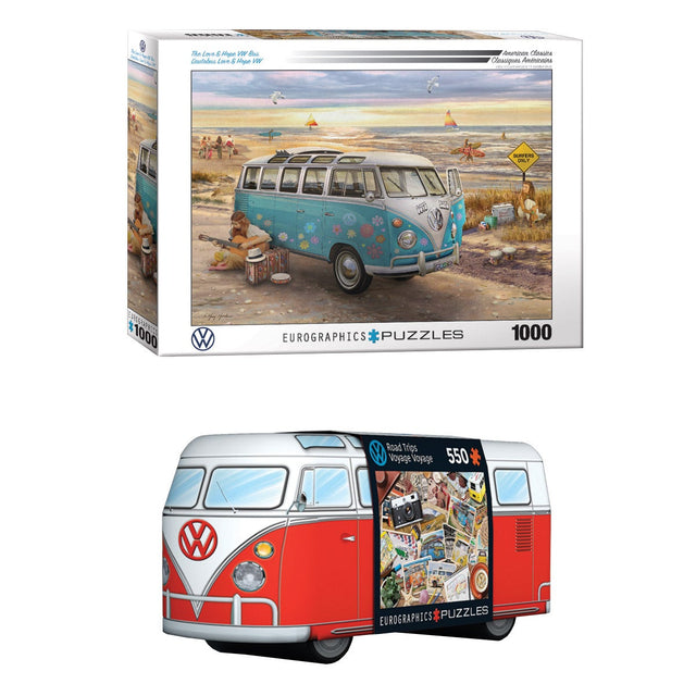 Eurographics Volkswagen Bus Classic Puzzle - Set of 2 X0