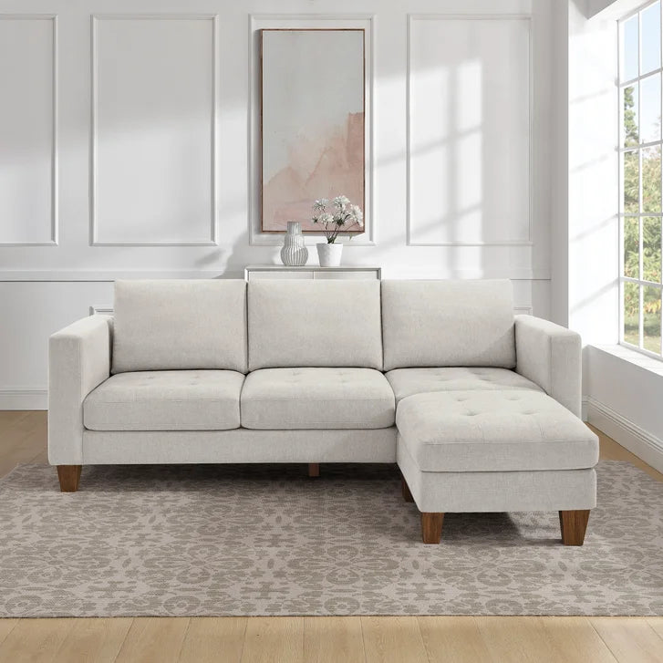 Thomasville Fabric Sofa with Ottoman