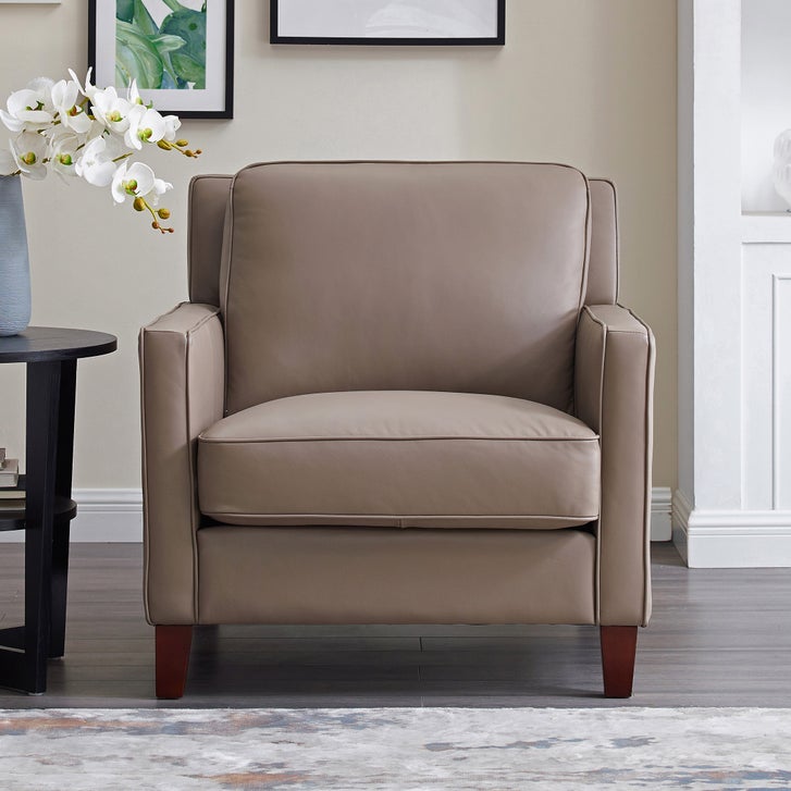 Prospera Home West Park Top-grain Leather Sofa and 2 Chairs