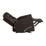 Monterrey Hills Top-grain Leather Glider Recliner with Arc Handle