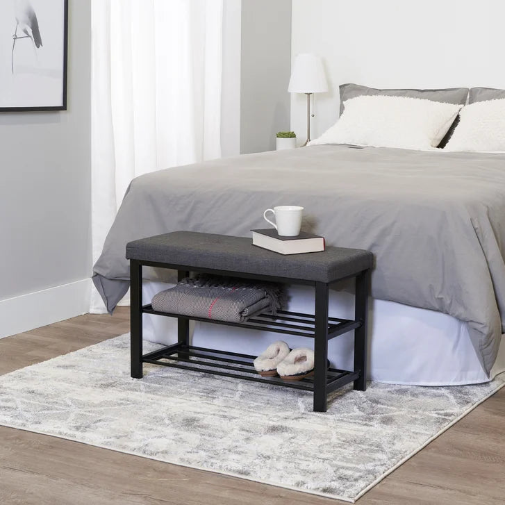 Neatfreak Fabric Upholstered Shoe Storage Bench