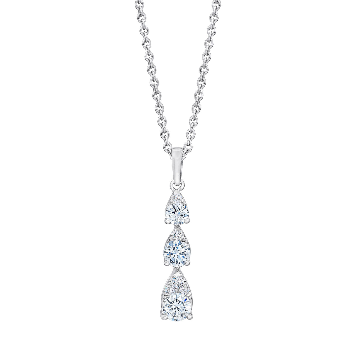 Round Brilliant Diamond Pear Drop Pendant (0.40 ctw)