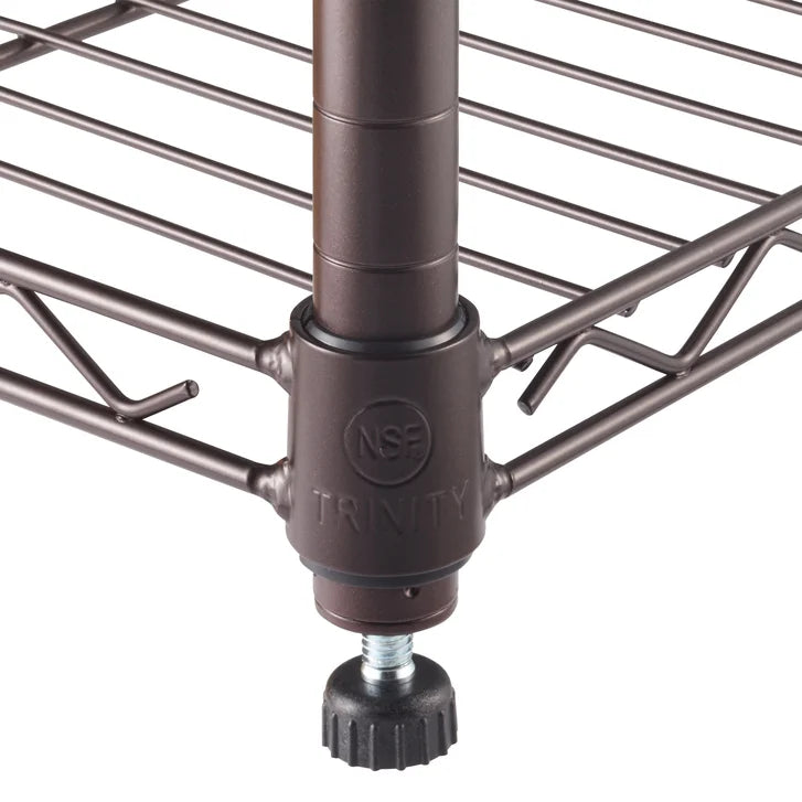 TRINITY 4-Tier NSF Dark Bronze All Purpose Shelving Rack