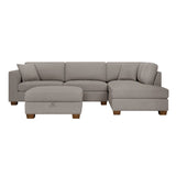 Thomasville Walsen 3-piece Fabric Sectional with Storage Ottoman