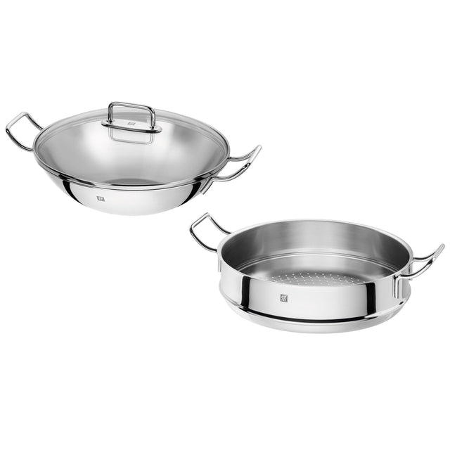 ZWILLING Plus 32 cm (12.5 in.) Wok and Steamer Set Z1