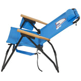 NHL 4-Position Folding Chair With Wood Arms