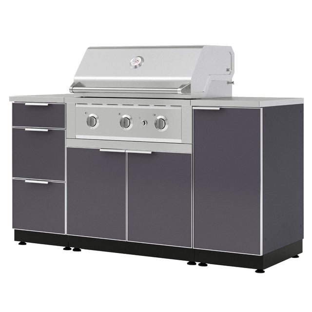 NewAge Products 6-piece Outdoor Kitchen Aluminum Set - Natural Gas Grill Z7