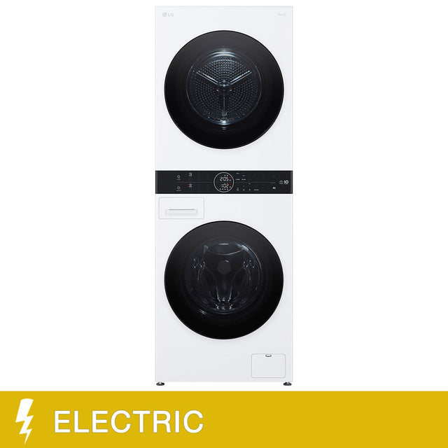 LG Compact 24 in. Washtower Single Unit Front Load 3.1 cu. ft. Washer and 4.2 cu. ft. Electric Dryer With Non Venting Heat Pump S9