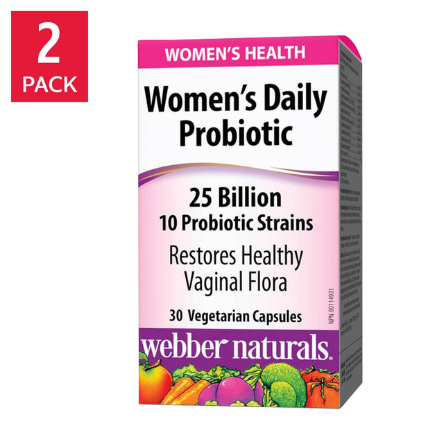 webber naturals Women's Daily Probiotic 25 Billion CFU 2 x 30 vegetarian capsules W0