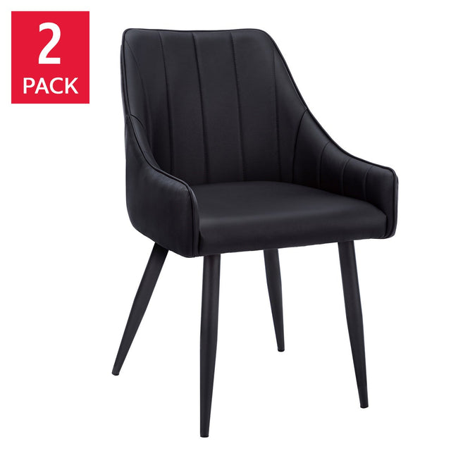 Ari Modern Dining Chair, 2-pack with Black Legs J9