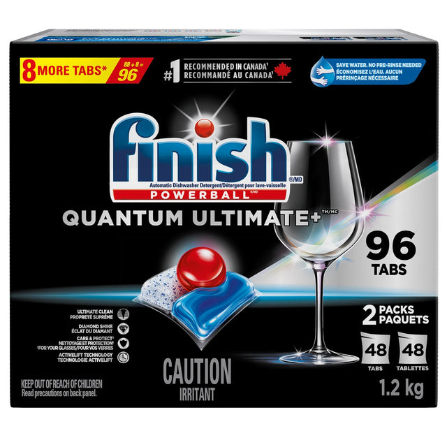 Finish Quantum Ultimate+ Dishwasher Detergent, 96 Tablets R4