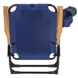 NHL 4-Position Folding Chair With Wood Arms