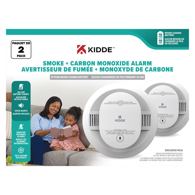 Kidde Battery Operated Smoke and Carbon Monoxide Alarm, 2-pack W8