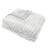 Wide Ribbed Flannel Blanket