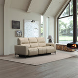 Simon Li - 3 Piece Top Grain Leather Power Reclining Sofa - Zero Gravity