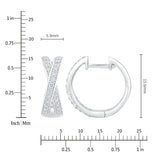 Round Brilliant Diamond X-Shaped Hoop Earrings (0.40 ctw)