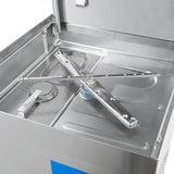 Forno 28.14 in. Stainless Steel Hood Type Commercial Dishwasher with Washing Capacity of 60 Racks Per Hour