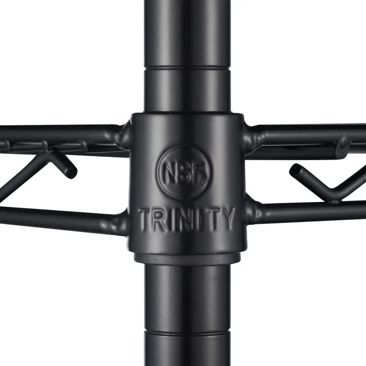 TRINITY 4-Tier NSF Black Shelving Rack