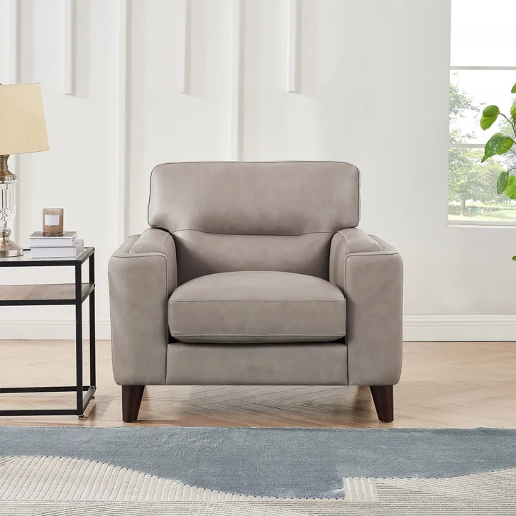 Prospera Home Sorena Top-grain Leather Sofa and 2 Chairs
