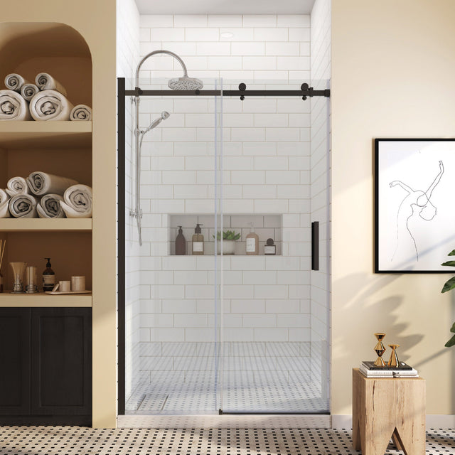 OVE Decors Kelsey 48 in. Sliding Glass Shower Door with Hardware N8