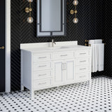 Studio Bathe Thomson II Vanity in White Finish with Engineered Stone Countertop