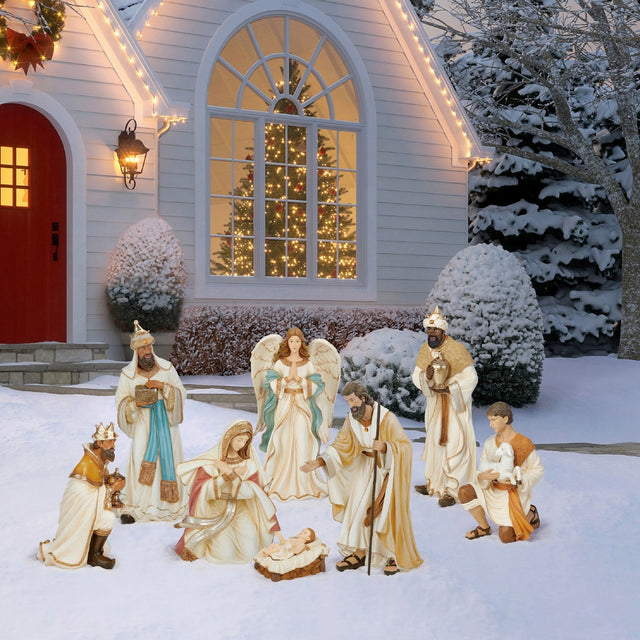 Set of 9 Christmas Nativity Scene Figures T2
