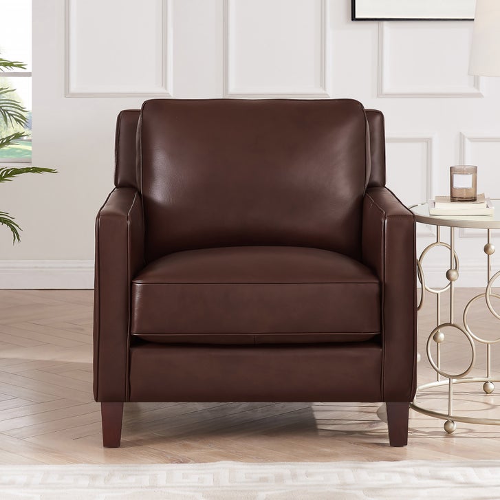 Prospera Home West Park Top-grain Leather Sofa and 2 Chairs
